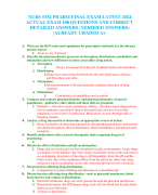 NURS 5334 PHARM FINAL EXAM LATEST 2024  ACTUAL EXAM 100 QUESTIONS AND CORRECT  DETAILED ANSWERS (VERIFIED ANSWERS) |ALREADY GRADED A+