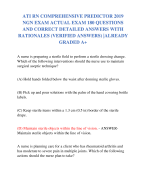 ATI RN COMPREHENSIVE PREDICTOR 2019  NGN EXAM ACTUAL EXAM 180 QUESTIONS  AND CORRECT DETAILED ANSWERS WITH  RATIONALES (VERIFIED ANSWERS) |ALREADY  GRADED A+