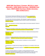 NRNP 6665 Final Exam (2 Versions, 200 Q & A, Latest-2022/2023) / NRNP 6665N Final Exam / NRNP6665 Final Exam / NRNP-6665N Final Exam: Walden University | 100% Verified Q & A 