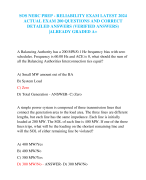 SOS NERC PREP - RELIABILITY EXAM LATEST 2024  ACTUAL EXAM 200 QUESTIONS AND CORRECT  DETAILED ANSWERS (VERIFIED ANSWERS)  |ALREADY GRADED A+