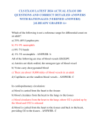 CLS EXAM LATEST 2024 ACTUAL EXAM 180  QUESTIONS AND CORRECT DETAILED ANSWERS  WITH RATIONALES (VERIFIED ANSWERS) |ALREADY GRADED A+