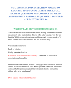 WGU D207 DATA DRIVEN DECISION MAKING OA  EXAM AND STUDY GUIDE LATEST 2024 ACTUAL  EXAM 500 QUESTIONS AND CORRECT DETAILED  ANSWERS WITH RATIONALES (VERIFIED ANSWERS) |ALREADY GRADED A+