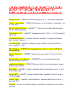 ATI RN COMPREHENSIVE PREDICTOR RETAKE 2023 LATEST UPDATED MAY 2023 LATEST UPDATES QUESTION AND ANSWERS A