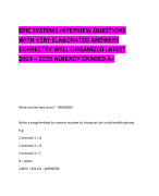 EPIC SYSTEMS INTERVIEW QUESTIONS WITH VERY ELABORATED ANSWERS CORRECTRY WELL ORGANIZED LATEST 2024 – 2025 ALREADY GRADED A+ 