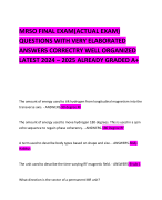 MRSO FINAL EXAM(ACTUAL EXAM)  QUESTIONS WITH VERY ELABORATED ANSWERS CORRECTRY WELL ORGANIZED LATEST 2024 – 2025 ALREADY GRADED A+ 