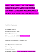 MRSO MOCK TEST 1 (ACTUAL EXAM)  QUESTIONS WITH VERY ELABORATED ANSWERS CORRECTRY WELL ORGANIZED LATEST 2024 – 2025 ALREADY GRADED A+ 
