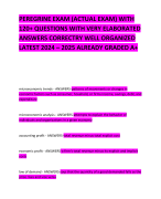 PEREGRINE EXAM (ACTUAL EXAM) WITH 120+ QUESTIONS WITH VERY ELABORATED ANSWERS CORRECTRY WELL ORGANIZED LATEST 2024 – 2025 ALREADY GRADED A+ 