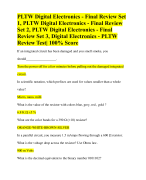 PLTW Digital Electronics - Final Review Set 1, PLTW Digital Electronics - Final Review Set 2, PLTW Digital Electronics - Final Review Set 3, Digital Electronics - PLTW Review Test| 100% Score