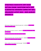 DYNATRACE ASSOCIATE CERT EXAM (ACTUAL EXAM)  QUESTIONS WITH VERY ELABORATED ANSWERS CORRECTRY WELL ORGANIZED LATEST 2024 – 2025 ALREADY GRADED A+ 