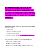 DYNATRACE ASSOCIATE FINAL EXAM (ACTUAL EXAM)  QUESTIONS WITH VERY ELABORATED ANSWERS CORRECTRY WELL ORGANIZED LATEST 2024 – 2025 ALREADY GRADED A+   