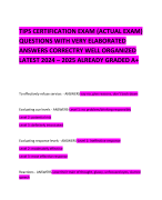   TIPS CERTIFICATION EXAM (ACTUAL EXAM)  QUESTIONS WITH VERY ELABORATED ANSWERS CORRECTRY WELL ORGANIZED LATEST 2024 – 2025 ALREADY GRADED A+