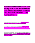 ZENDESK SUPPORT ADMIN CERTIFICATION EXAM (ACTUAL EXAM)  QUESTIONS WITH VERY ELABORATED ANSWERS CORRECTRY WELL ORGANIZED LATEST 2024 – 2025 ALREADY GRADED A+ 