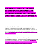 AHIP PRACTICE EXAM (ACTUAL EXAM)  QUESTIONS WITH VERY ELABORATED ANSWERS CORRECTRY WELL ORGANIZED LATEST 2024 – 2025 ALREADY GRADED A+ 