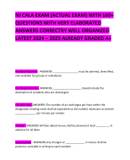 NJ CALA EXAM (ACTUAL EXAM) WITH 160+   QUESTIONS WITH VERY ELABORATED ANSWERS CORRECTRY WELL ORGANIZED LATEST 2024 – 2025 ALREADY GRADED A+