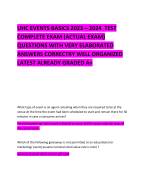 UHC EVENTS BASICS 2023 – 2024  TEST COMPLETE EXAM (ACTUAL EXAM)  QUESTIONS WITH VERY ELABORATED ANSWERS CORRECTRY WELL ORGANIZED LATEST ALREADY GRADED A+ 