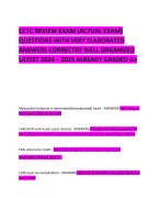 CCTC REVIEW EXAM (ACTUAL EXAM)  QUESTIONS WITH VERY ELABORATED ANSWERS CORRECTRY WELL ORGANIZED LATEST 2024 – 2025 ALREADY GRADED A+ 