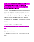 LEIK FNP TEST BANK|LEIK FNP Practice Questions|642 Questions| All Answered Correctly| Complete Solution Guide|100% Verified| Latest 2024-2025