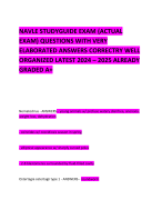 NAVLE STUDYGUIDE EXAM (ACTUAL EXAM) QUESTIONS WITH VERY ELABORATED ANSWERS CORRECTRY WELL ORGANIZED LATEST 2024 – 2025 ALREADY GRADED A+ 