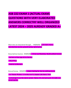   ASB 222 EXAM 1 (ACTUAL EXAM)  QUESTIONS WITH VERY ELABORATED ANSWERS CORRECTRY WELL ORGANIZED LATEST 2024 – 2025 ALREADY GRADED A+