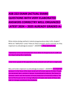 ASB 222 EXAM (ACTUAL EXAM)  QUESTIONS WITH VERY ELABORATED ANSWERS CORRECTRY WELL ORGANIZED LATEST 2024 – 2025 ALREADY GRADED A+   