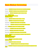 Basic Medical Terminology