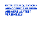 EVITP EXAM QUESTIONS  AND CORRECT VERIFIED  ANSWERS ALATEST  VERSION 2024