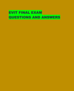 EVIT FINAL EXAM  QUESTIONS AND ANSWERS