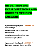 NR 507 MIDTERM  EXAM QUESTIONS AND  CORRECT VERIFIED  ANSWERS