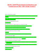 NR 599 / NR599 Week 8 Final Exam Questions And  Verified Answers 2022 / 2023AlreadyGraded A 