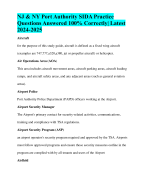 NJ & NY Port Authority SIDA Practice Questions Answered 100% Correctly| Latest 2024-2025