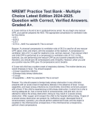 WGU Study Guide for Care of the Older Adult C475. 2024-2025 Edition. All Questions & Correct Answers. Already Graded A+.