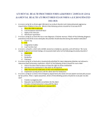 ATI MENTAL HEALTH PROCTORED FORM A,B&FORM C2019EXAM (210 Q  &A)MENTAL HEALTH ATI PROCTORED EXAM FORM A & B 2019(UPDATED  2022-2023)