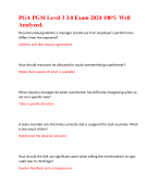 PGA PGM Level 3 3.0 Exam 2024 100% Well Analyzed.