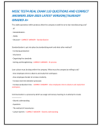 MSSC TEST4 REAL EXAM 110 QUESTIONS AND CORRECT  ANSWERS 2024-2025 LATEST VERSION//ALREADY  GRADED A+