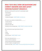 MSSC TEST2 REAL EXAM 100 QUESTIONS AND  CORRECT ANSWERS 2024-2025 LATEST  VERSION//ALREADY GRADED A+