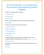 ATI PPCT TEST REVIEW ACTUAL EXAM 2023 - 2024 UPDATED QUESTIONS ANS ACCURRATE  ANSWERS