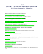 Agile Safe 5.1 All Tests Done In June 2022 Combined with  100% Correct Answers And Elaborations