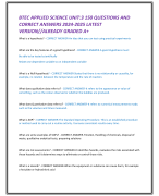 BTEC APPLIED SCIENCE UNIT:3 150 QUESTIONS AND  CORRECT ANSWERS 2024-2025 LATEST  VERSION//ALREADY GRADED A+