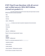 NIHSS Group C - Patients 1-6. Correct and Verified Answers 2024-2025. Graded A+. 