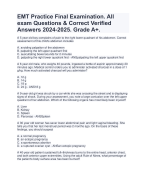 NIHSS Group C - Patients 1-6. Correct and Verified Answers 2024-2025. Graded A+. 