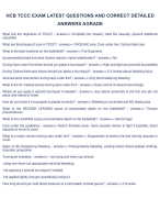 HCB TCCC EXAM LATEST QUESTIONS AND CORRECT DETAILED  ANSWERS AGRADE What are the objectives of TCCC? - answer>> Complete the mission, treat the casualty, prevent additional  casualties What are the phases of care in TCCC? - answer>> TACEVAC care, Care under fire, Tactical field car