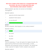 NSG 6020 3P EXAM LATEST EXAM 2022-2024QUESTIONS AND  SOLUTIONS/ NSG 6020 3P EXAM QUESTIONS AND  SOLUTIONS|REAL EXAM ALREADY GRADED A+