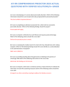 RN ATI CAPSTONE PROCTORED COMPREHENSIVE ASSESSMENT FORM C ACTUAL TEST 2023 WITH VERIFIED SOLUTIONS/A+  GRADE