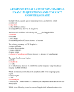 ARDMS SPI EXAM LATEST 2023-2024 REAL  EXAM 150 QUESTIONS AND CORRECT  ANSWERS|AGRADE
