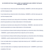 NC DRIVERS ED FINAL EXAM LATEST 150 QUESTIONS AND CORRECT DETAILED  ANSWERS | AGRADE If your brakes fail you should do which of the following - ANSWER>> shift into lower gear and  use the emergency brake If your brakes fail you should do which of the following - ANSWER>> shift into lower gear and  use the emergency brake