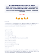 NETAPP ACCREDITED TECHNICAL SALES  PROFESSIONAL 200 (NATSP 200), PUBLIC CLOUD  SERVICES ACCREDITATION EXAM QUESTIONS AND  CORRECT DETAILED ANSWERS AGRADE (VERIFIED  ANSWERS) RATED Question 1 A customer wants to replicate data between a NetApp Cloud Volumes ONTAP system in  Azure and an on-premises ONTAP system. Which three connection types can the  customer use to accomplish this task? (Choose three.) - point-to-site VPN - Azure ExpressRoute - Secure Shell (SSH) - Azure Application Gateway - site-to-site VPN - ANSWER✔✔Correct : point-to-site VPN