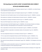 PGA Qualifying Test EXAM LATEST 120 QUESTIONS AND CORRECT  DETAILED ANSWERS AGRADE Who performs the Secretary's duties in the Secretary's absence? (pg.A-4) - ANSWER>> Any District Director  may be appointed by the presiding officer Who performs the President's duties in the President's absence? (pg.A-4) - ANSWER>> Vice President Who performs the Vice President's duties in the Vice President's absence? (pg.A-4) - ANSWER>> Secretary