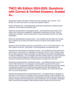TNCC 8th Edition 2024-2025. Questions with Correct & Verified Answers. Graded A+.