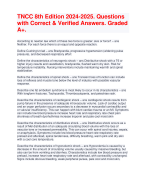 TNCC 8th Edition 2024. Questions with Correct and detailed Verified Answers. Graded A+. 