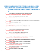 NR 341/ NR341 COMPLEX ADULT HEALTH  EXAM 2 LATEST 2023-2024 REAL EXAM  QUESTIONS AND CORRECT  ANSWERS|ALREADY RATEDA+